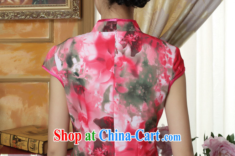 spend the summer new cheongsam Chinese clothing improved, for Chinese women's clothing cheongsam banquet silk short-sleeved long robes as the color 2 XL pictures, price, brand platters! Elections are good character, the national distribution, so why buy now enjoy more preferential! Health