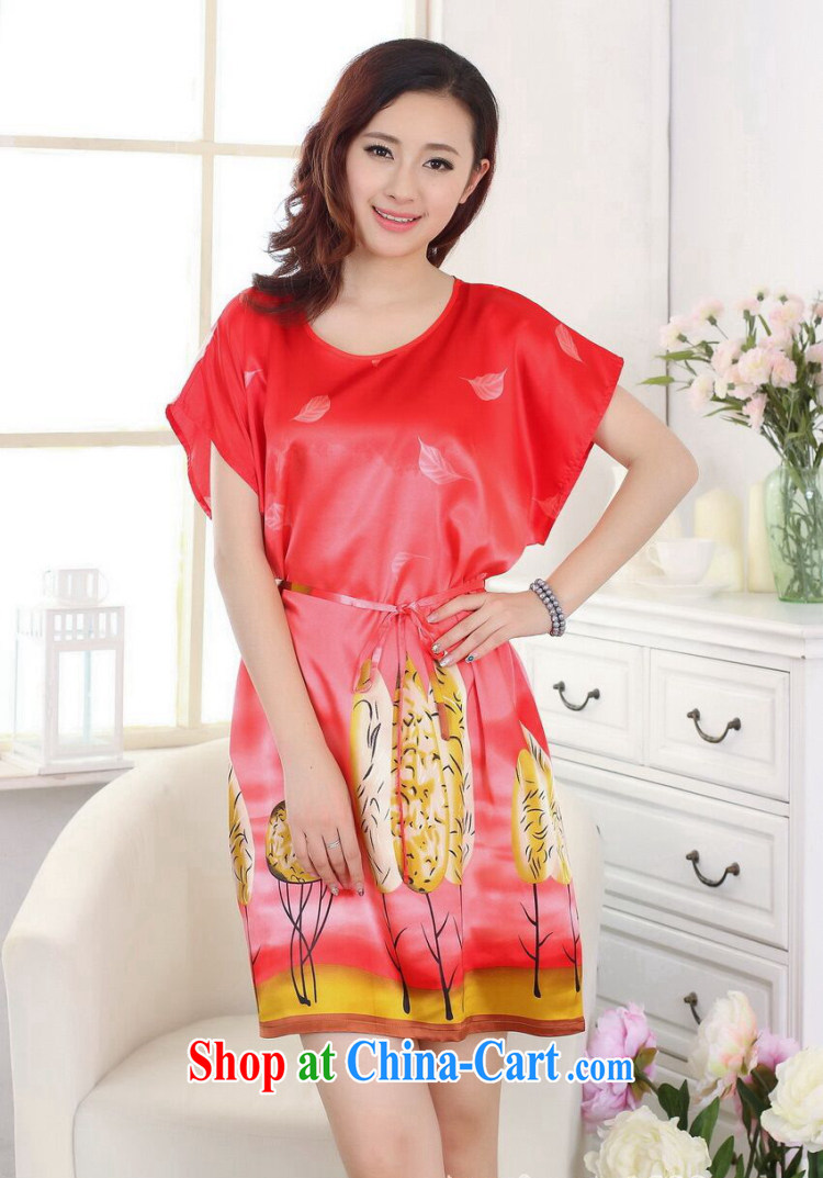 spend the summer with new female Chinese Robes round-neck collar, with a short-sleeved stamp damask clothes dresses pajamas as the color code pictures, price, brand platters! Elections are good character, the national distribution, so why buy now enjoy more preferential! Health