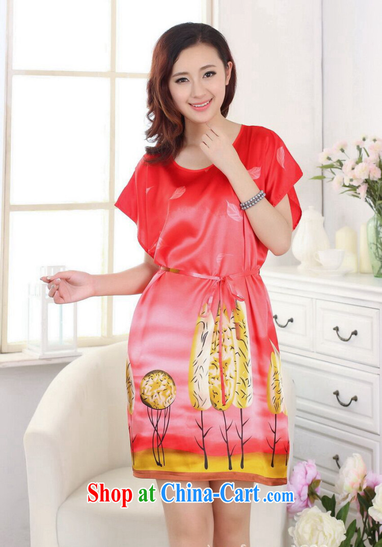 Bin Laden smoke summer new female Chinese Robes round-collar, with a short-sleeved stamp damask clothes dresses pajamas as the color code pictures, price, brand platters! Elections are good character, the national distribution, so why buy now enjoy more preferential! Health