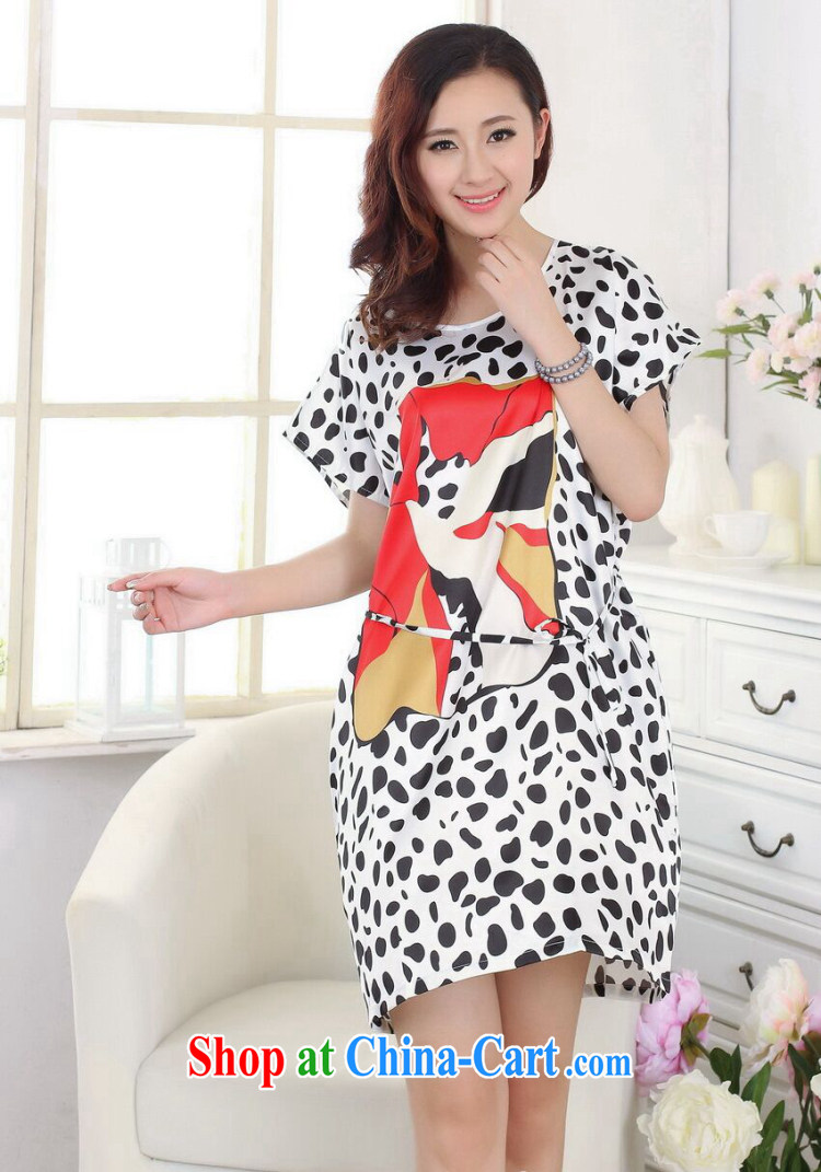 Dan smoke summer new female Chinese bathrobe round-collar embossed Leopard loose emulation, short-sleeved dresses pajamas as the color code pictures, price, brand platters! Elections are good character, the national distribution, so why buy now enjoy more preferential! Health