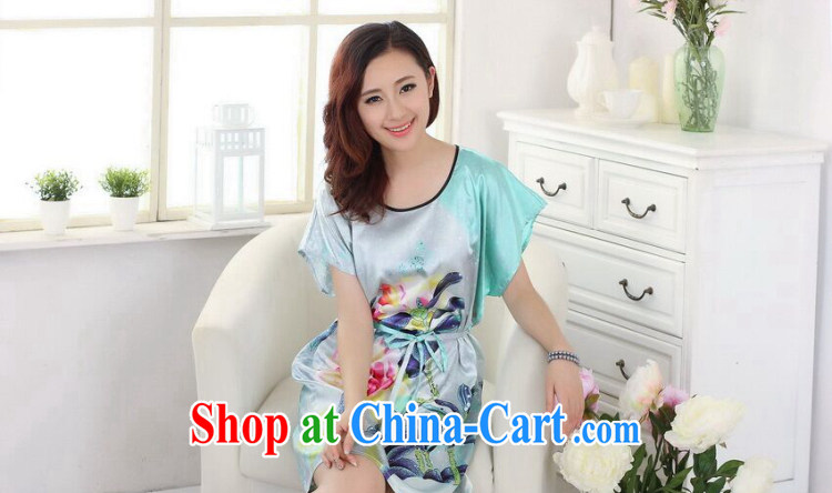 Take the female summer new Chinese qipao round-collar clothes bathrobe robes hand-painted loose dresses pajamas - D Green are code pictures, price, brand platters! Elections are good character, the national distribution, so why buy now enjoy more preferential! Health