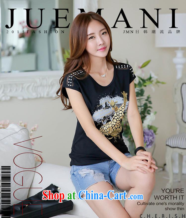 Ya-ting store 2015 summer new Korean short-sleeve T-shirt women T-shirt stamp beauty graphics thin large code T solid shirt by red 2 XL pictures, price, brand platters! Elections are good character, the national distribution, so why buy now enjoy more preferential! Health