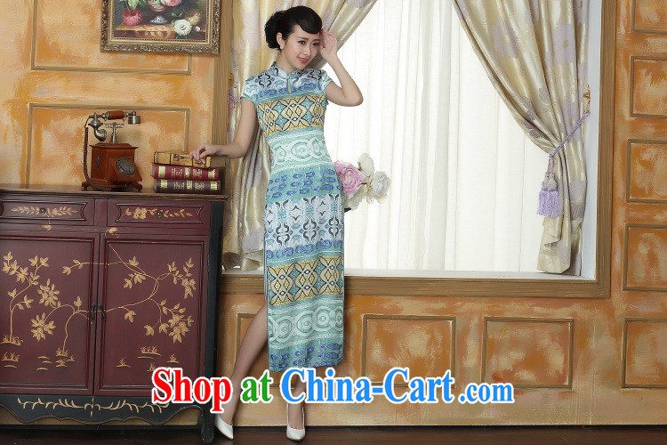 spend the summer wear cheongsam Chinese New female Chinese improved retro, for national wind elegant banquet long robes as the color 2 XL pictures, price, brand platters! Elections are good character, the national distribution, so why buy now enjoy more preferential! Health