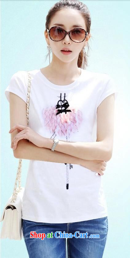 Ya-ting store 2015 summer new Korean female white short-sleeve T-shirt large, cultivating solid shirt short-sleeved shirt T female white XL pictures, price, brand platters! Elections are good character, the national distribution, so why buy now enjoy more preferential! Health
