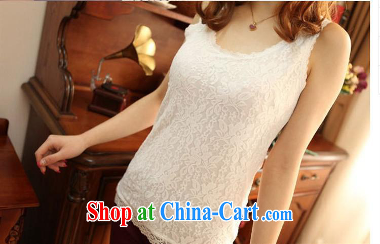 Ya-ting store 2015 summer new Korean female lace strap vest cultivating larger solid shirt female white 2 XL pictures, price, brand platters! Elections are good character, the national distribution, so why buy now enjoy more preferential! Health