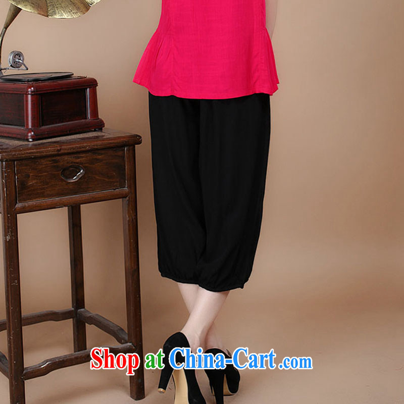 2015 summer new cotton embroidered loose the Code, older women with short pants, selling more than 061 selected XXXL pants, Feng's Ling (fengzhiling), shopping on the Internet