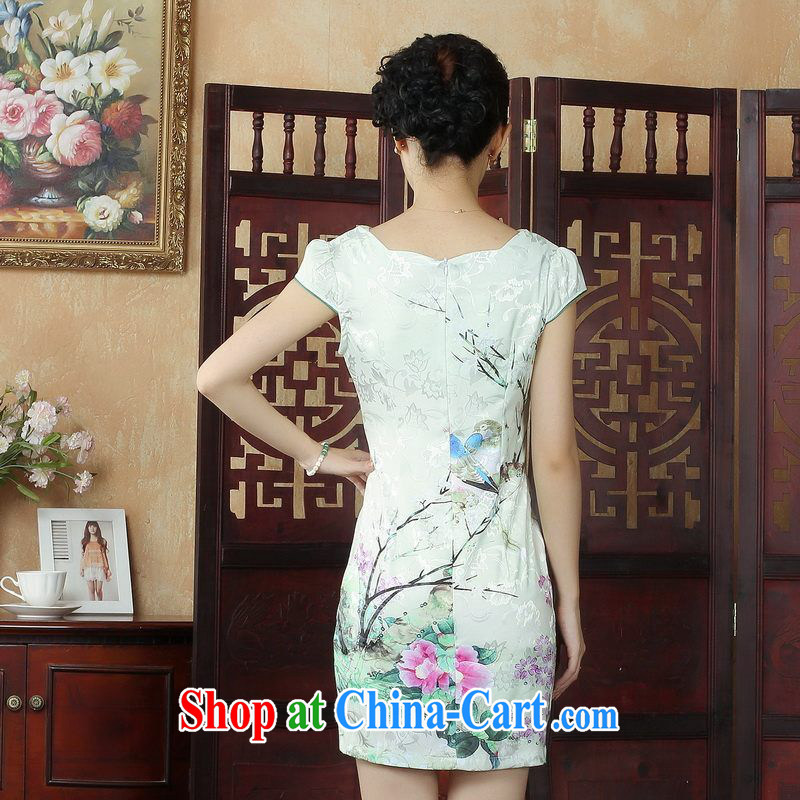 Property is still property, Ms. Tang cheongsam dress with a dress or skirt improved national wind antique stamp cheongsam dress dress picture color 2 XL, the property is still property, shopping on the Internet