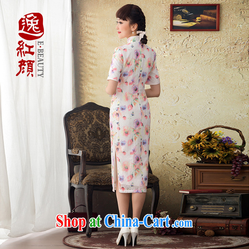 once and for all and fatally jealous butterfly Yuk Long, stamp duty goods improved 2015 spring and summer new daily fashion cheongsam dress retro floral S, fatally jealous once and for all, and shopping on the Internet