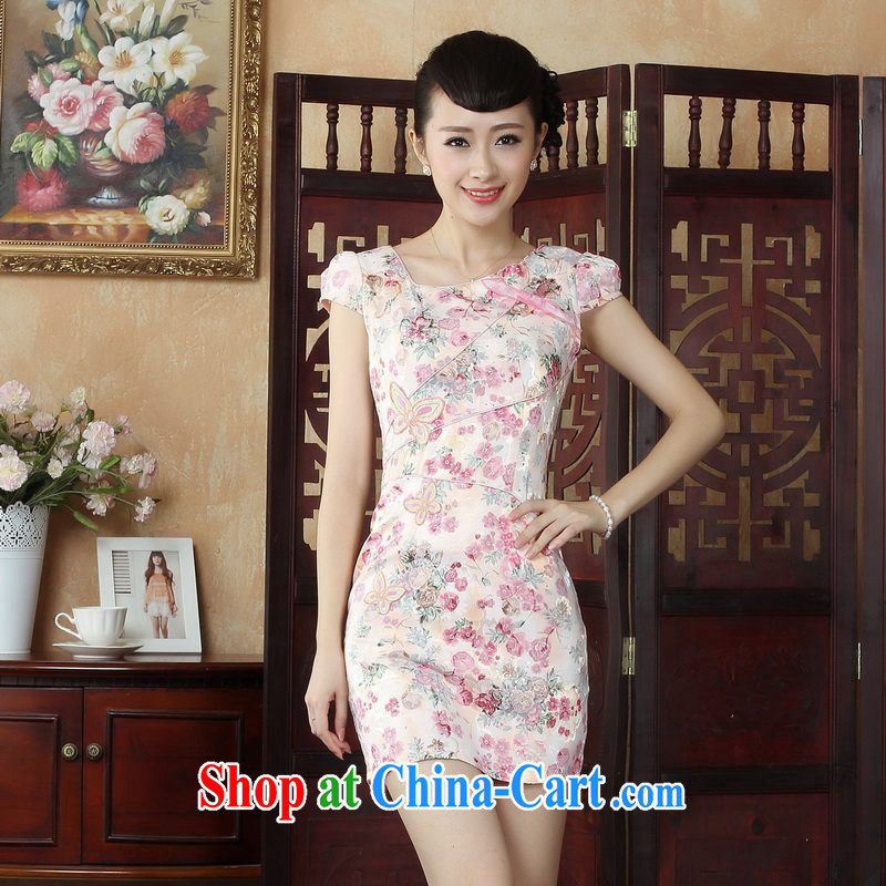 Floor is floor Lady Jane, his house improved qipao cheongsam dress decorated in summer, dresses picture color 2 XL, the property is still property, shopping on the Internet