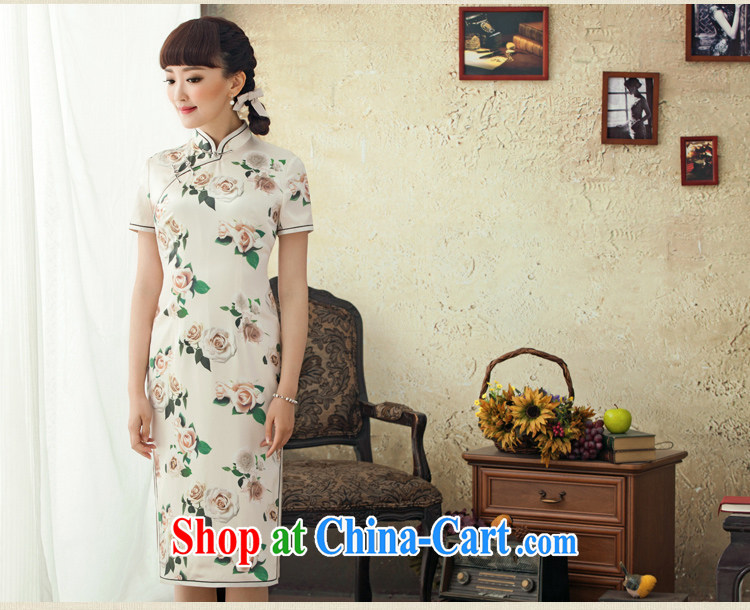 once and for all poetry fatally jealous about silk long cheongsam improved summer 2015 new spring outfit of dress everyday white XL pictures, price, brand platters! Elections are good character, the national distribution, so why buy now enjoy more preferential! Health