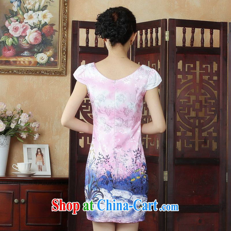 Property is still property, Ms. Tang cheongsam dress with dress summer elegant refined embroidery cheongsam dress picture color 2 XL, floor is floor, shopping on the Internet