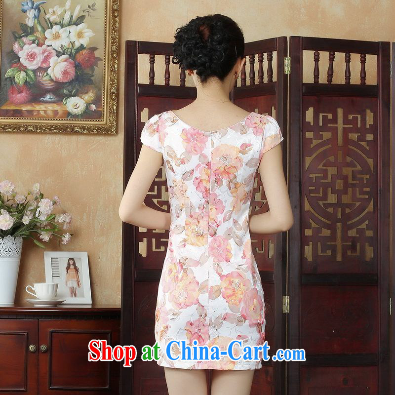 Floor is floor Lady Jane, Tang with improved cheongsam cheongsam dress summer elegant and stylish beauty dresses picture color 2 XL, floor is still building, and shopping on the Internet