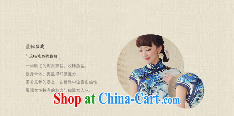 Once the proverbial hero's spirit improved long, blue and white porcelain Silk Cheongsam Spring Summer 2015 new Korea cheongsam dress blue 2 XL pictures, price, brand platters! Elections are good character, the national distribution, so why buy now enjoy more preferential! Health