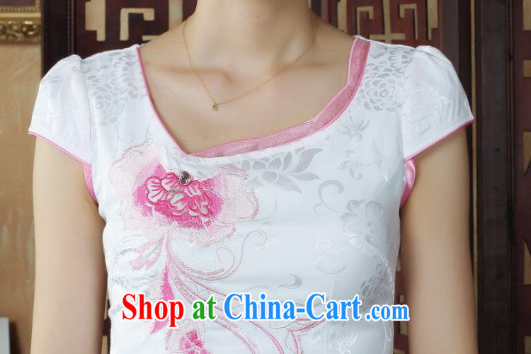 Floor is floor Lady Jane, Jacob embroidery cheongsam improved cheongsam dress summer white exclusive fashion beauty dresses picture color 2 XL pictures, price, brand platters! Elections are good character, the national distribution, so why buy now enjoy more preferential! Health