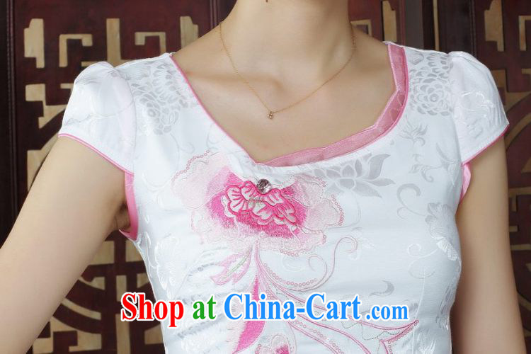 Floor is floor Lady Jane, Jacob embroidery cheongsam improved cheongsam dress summer white exclusive fashion beauty dresses picture color 2 XL pictures, price, brand platters! Elections are good character, the national distribution, so why buy now enjoy more preferential! Health