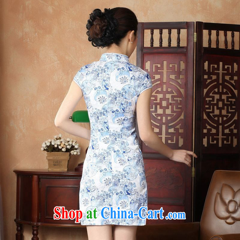 Property is still property, Ms. Tang cheongsam dress with dress improved summer dresses, for a tight dress stamp duty D 0229 - A 2 XL, floor is still building, shopping on the Internet