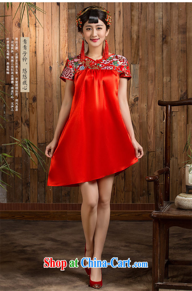 Non-you don't marry spring 2015 new bride improved maternal cheongsam dress code the toast served thick MM wedding dress red 2 XL pictures, price, brand platters! Elections are good character, the national distribution, so why buy now enjoy more preferential! Health
