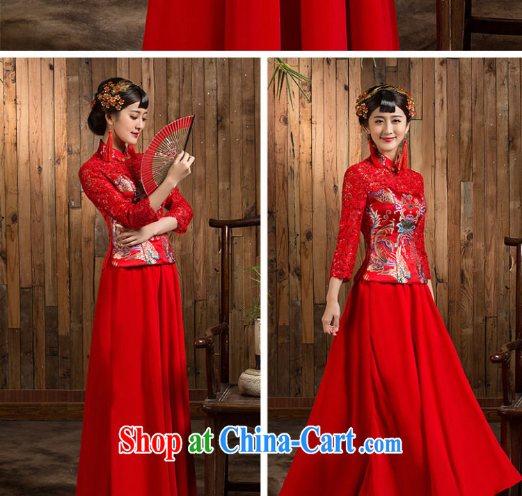 Non-you don't marry spring 2015 New Red wedding dresses long lace bridal wedding bows dress red 2 XL pictures, price, brand platters! Elections are good character, the national distribution, so why buy now enjoy more preferential! Health
