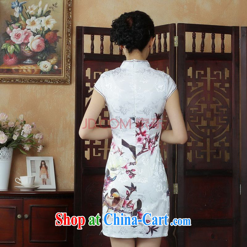 The Nigerian government, Chinese cheongsam dress summer Chinese improved short cheongsam dress picture color XXL, Nigeria, and shopping on the Internet