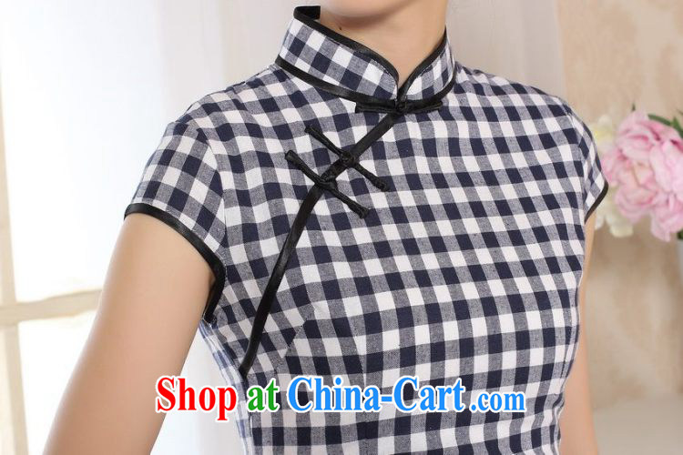 Nigeria, the Yau Ma Tei cotton retro checked short-sleeved qipao improved daily republic linen clothes summer dresses skirts D 0247 - A XXL pictures, price, brand platters! Elections are good character, the national distribution, so why buy now enjoy more preferential! Health