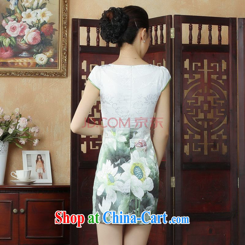 Nigeria, Ms. the cheongsam Chinese dresses Chinese Wind and stylish improvements I should be grateful if you green cheongsam dress picture color XXL, Nigeria, and, shopping on the Internet