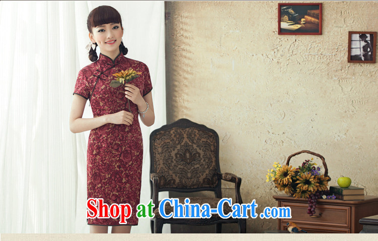Once birds fatally jealous sound silk improved short dresses 2015 New Spring Summer Day Korea cheongsam dress scarlet 2XL pictures, price, brand platters! Elections are good character, the national distribution, so why buy now enjoy more preferential! Health