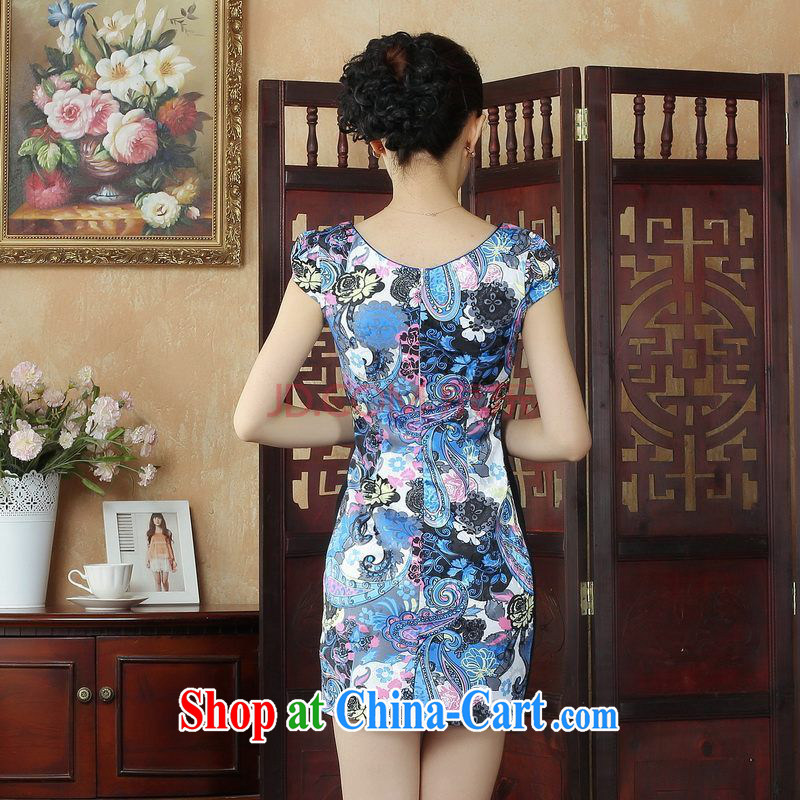 For Pont Sondé Ms. Diane cheongsam Chinese dresses Chinese Wind and stylish improved cheongsam dress dress picture color XXL, Pont Sondé health Diane, shopping on the Internet