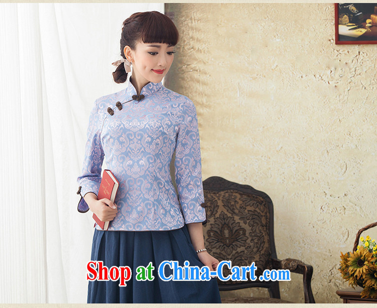 once and for all, without wind, high-end Ethnic Wind Chinese Spring, Summer fashion improved cheongsam shirt long-sleeved retro purple 2 XL pictures, price, brand platters! Elections are good character, the national distribution, so why buy now enjoy more preferential! Health