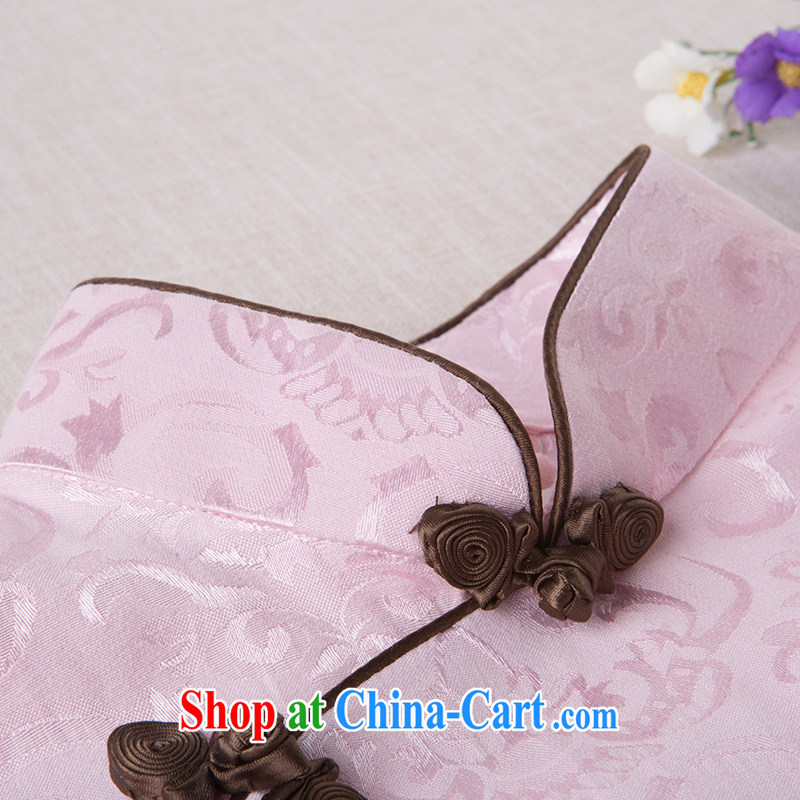 once and for all, without wind, high-end ethnic-Chinese Spring, Summer fashion improved cheongsam shirt long-sleeved retro purple 2 XL, fatally jealous once and for all, and, on-line shopping