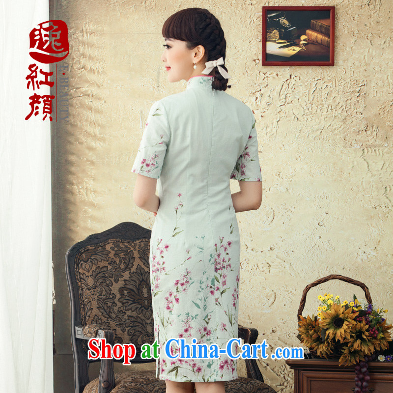 proverbial hero once and for all and occasional 2015 new stamp improved cotton the cheongsam short spring and summer with antique cheongsam dress white M, fatally jealous once and for all, and, on-line shopping