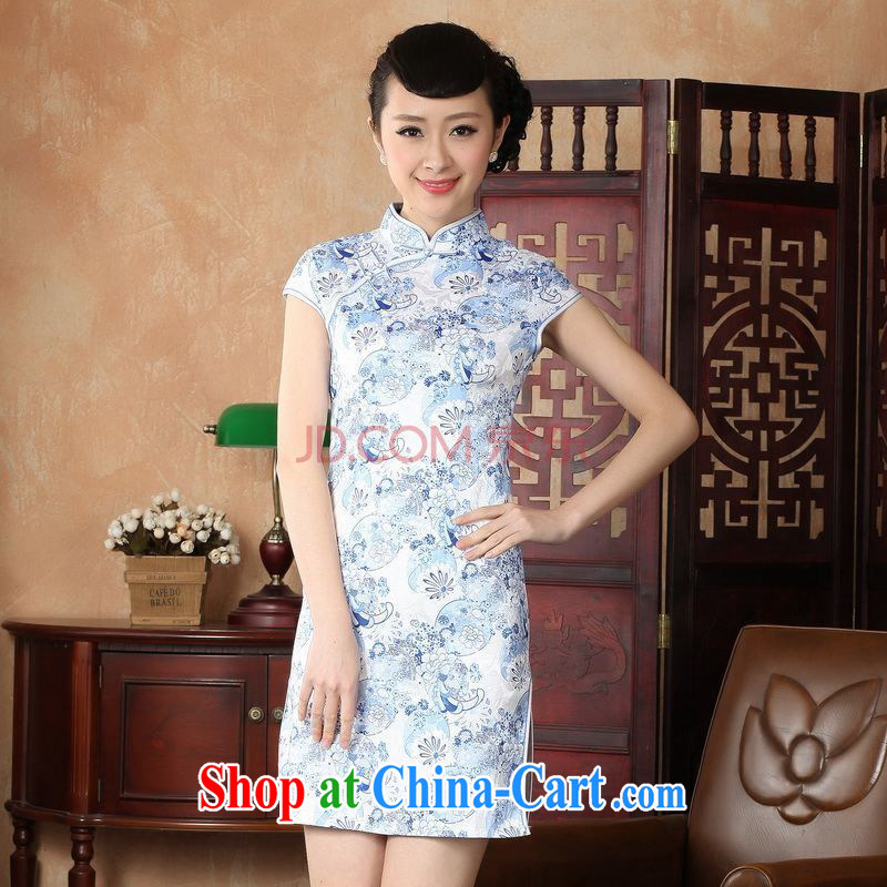 For Pont Sondé Ms. Diane cheongsam Chinese dresses improved summer dresses, for a tight dress stamp duty D 0229 - A XXL, Pont Sondé health Diane, shopping on the Internet