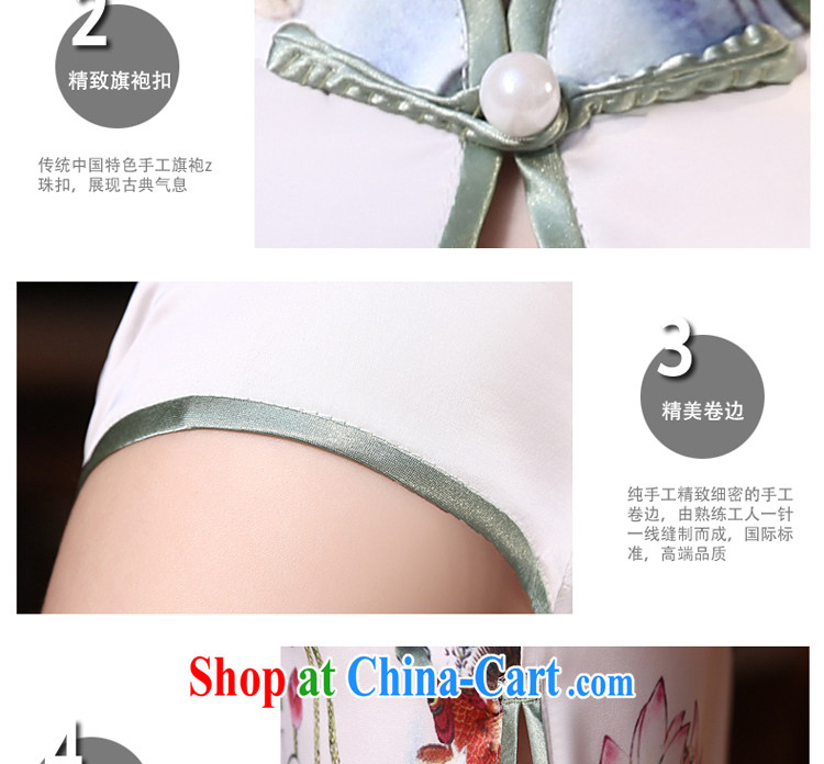 pro-am 2015 new daily cheongsam dress spring and summer beauty antique long cheongsam dress improved stylish white M pictures, price, brand platters! Elections are good character, the national distribution, so why buy now enjoy more preferential! Health