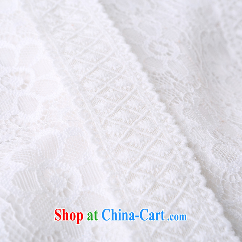 once and for all and without Wind Flower, cultivating Ethnic Wind lace white shirt girls long-sleeved 2015 new spring and summer Chinese Antique white 4 13 future library XL, fatally jealous once and for all, and, on-line shopping