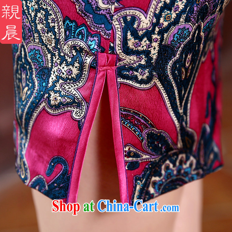 pro-am 2015 new upscale Silk Dresses spring and summer with daily short sauna Silk Cheongsam dress improved stylish short 2 XL - 20 Day Shipping, pro-am, shopping on the Internet