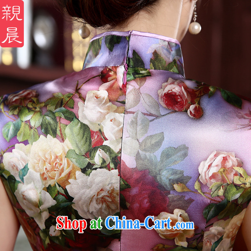 pro-am 2015 new upscale silk spring and summer women's clothing daily short sauna Silk Cheongsam dress improved stylish first floor, first the short 2 XL - 5 day, and the pro-am, shopping on the Internet