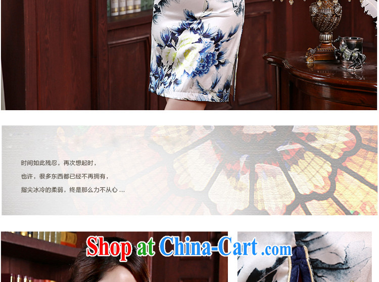 pro-am 2015 new upscale Silk Dresses short spring and summer with daily sauna Silk Cheongsam dress improved stylish short 2 XL pictures, price, brand platters! Elections are good character, the national distribution, so why buy now enjoy more preferential! Health