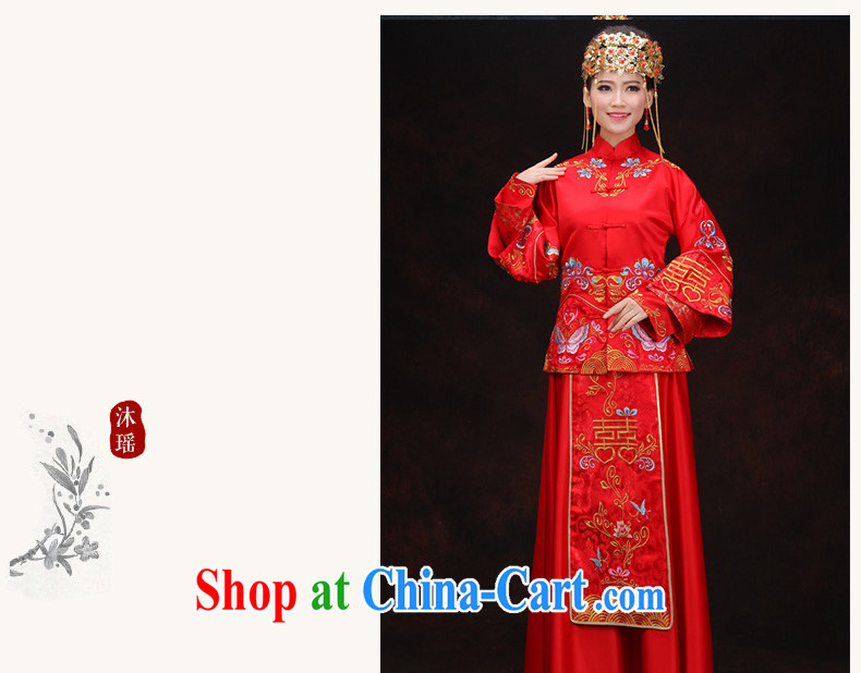 Mu Yao 2015 new spring and summer Chinese women show reel Kit 2 piece set long, long-sleeved-hi toast field service bridal dresses of Phoenix Phoenix costumes and red XL chest of more than 102 for pictures, price, brand platters! Elections are good character, the national distribution, so why buy now enjoy more preferential! Health