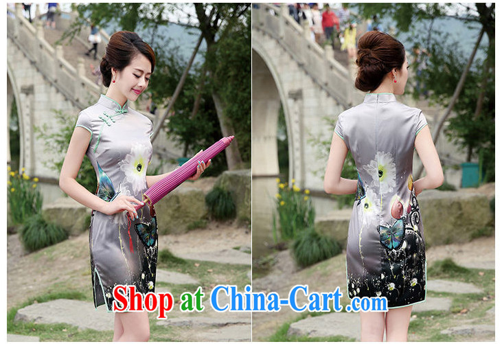 cheongsam dress retro upscale Peony cheongsam dress 2015 new summer short sleeved dresses daily dress 8833 - 1, the Butterfly XL pictures, price, brand platters! Elections are good character, the national distribution, so why buy now enjoy more preferential! Health