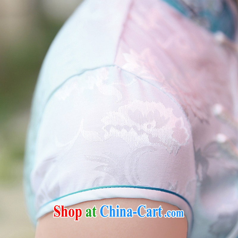 2015 new summer wear cheongsam dress improved stylish everyday floral Ethnic Wind elegant low-power on the truck cheongsam dress 8892 container take L, Barbara of Asia and cruise (BALIZHIYI), shopping on the Internet