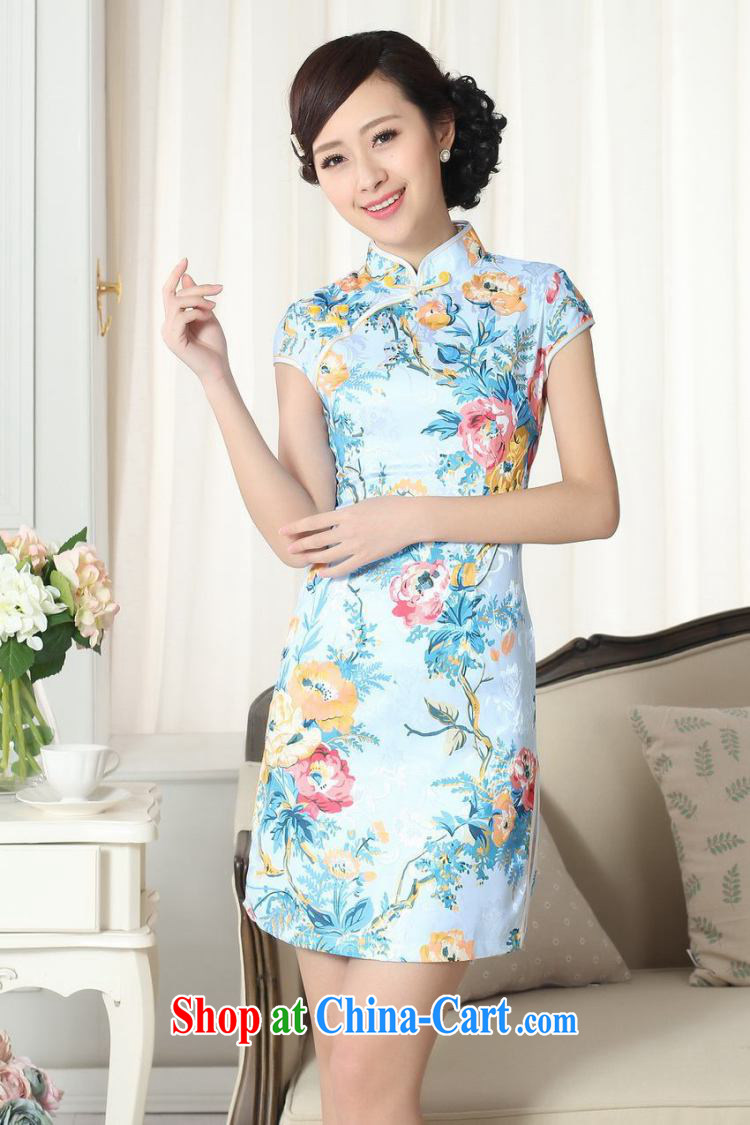 Take the women summer dresses with new Chinese improved version jacquard cotton daily Chinese qipao, for cultivating short dresses such as the color 2 XL pictures, price, brand platters! Elections are good character, the national distribution, so why buy now enjoy more preferential! Health