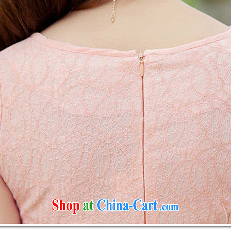 2015 new, decorated in summer, the waist short-sleeved dress elegant lace cheongsam package and 8877 blue XL, Xin Ms Audrey EU era, and shopping on the Internet
