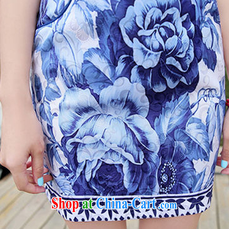 2015 new summer dresses Ms. package and cultivating graphics thin elegant sexy dresses 8886 flower vase L, Xin Wei, and shopping on the Internet