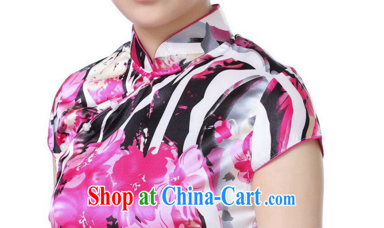 spend the summer new cheongsam dress Chinese cheongsam Chinese improved, for a charge-back damask stamp mini short flag as shown color 2 XL pictures, price, brand platters! Elections are good character, the national distribution, so why buy now enjoy more preferential! Health
