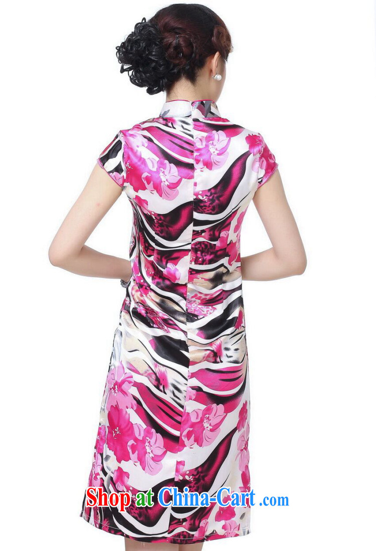 Bin Laden smoke-free summer new cheongsam dress Chinese cheongsam Chinese improved, for a charge-back damask stamp mini short flag as color 2XL pictures, price, brand platters! Elections are good character, the national distribution, so why buy now enjoy more preferential! Health