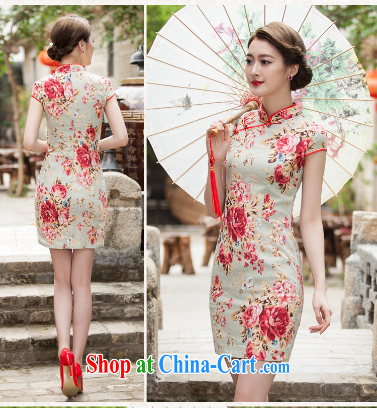 Golden Harvest, snow 2015 new Ms. beauty aura short cheongsam dress suit XL pictures, price, brand platters! Elections are good character, the national distribution, so why buy now enjoy more preferential! Health
