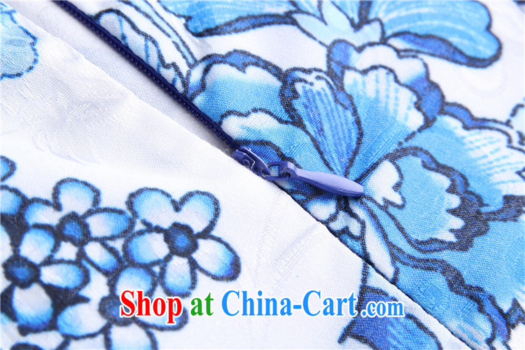 Floating Princess love 2015 new dresses retro improved short Tang decorated in blue and white porcelain summer girls dresses cheongsam dress 1518 pink L pictures, price, brand platters! Elections are good character, the national distribution, so why buy now enjoy more preferential! Health