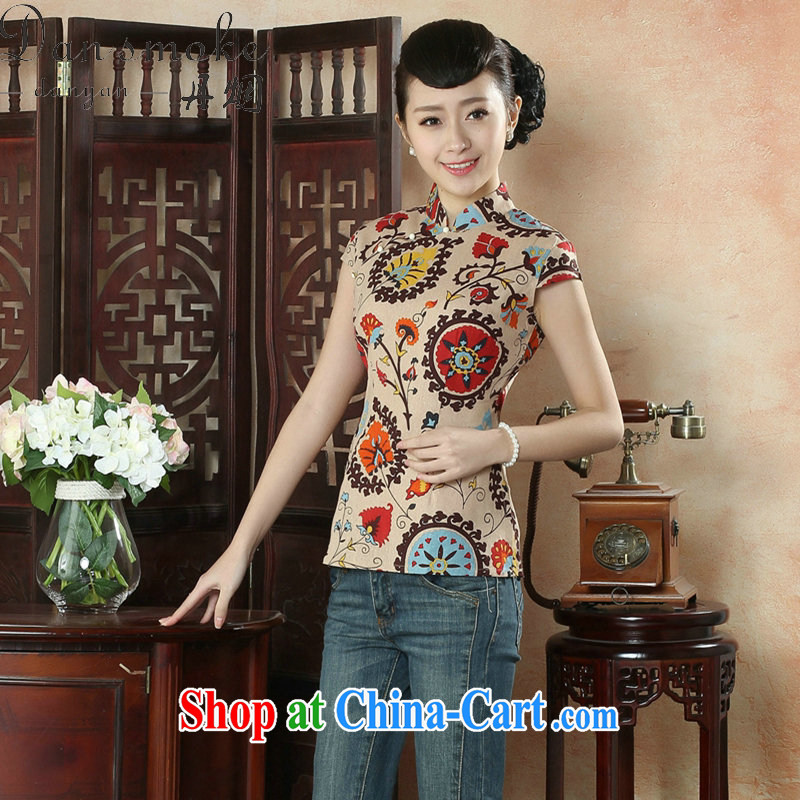 Bin Laden smoke-free summer new dresses T-shirt female Chinese improved arts cotton MA, stamp duty for Chinese, T-shirt such as the color 2 XL, Bin Laden smoke, shopping on the Internet