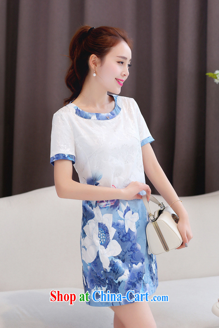 The Scent of Summer 2015 new sweet flouncing stamp with cultivating cheongsam dress female Green XL pictures, price, brand platters! Elections are good character, the national distribution, so why buy now enjoy more preferential! Health