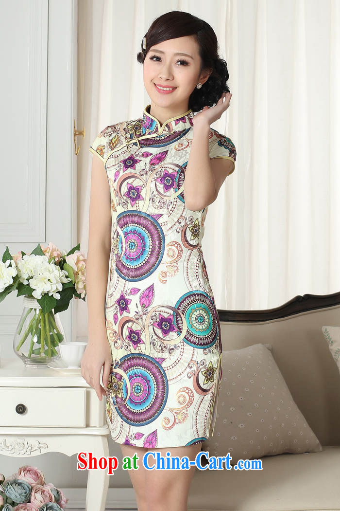 Capital city sprawl 2015 female Chinese qipao gown and elegant style jacquard cotton cultivating short cheongsam dress fashion style dresses D D 0292 0293 XXL pictures, price, brand platters! Elections are good character, the national distribution, so why buy now enjoy more preferential! Health