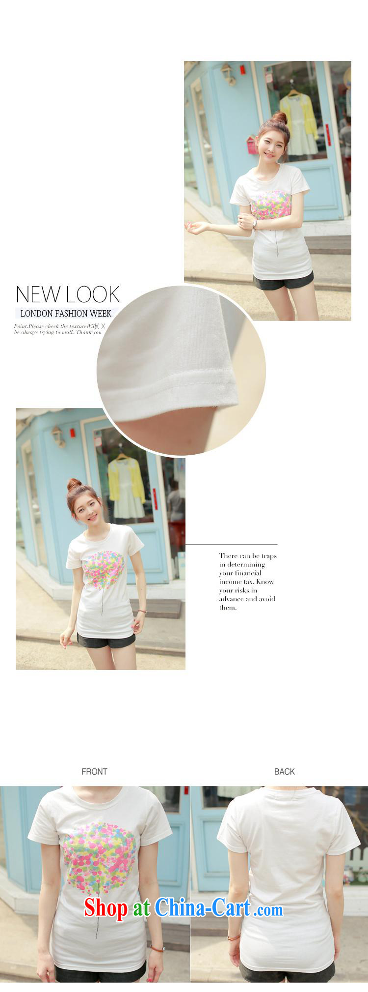 Ya-ting store T model real-time a summer new cultivating larger graphics thin geometric stamp small fresh short-sleeved T-shirt woman white XXL pictures, price, brand platters! Elections are good character, the national distribution, so why buy now enjoy more preferential! Health